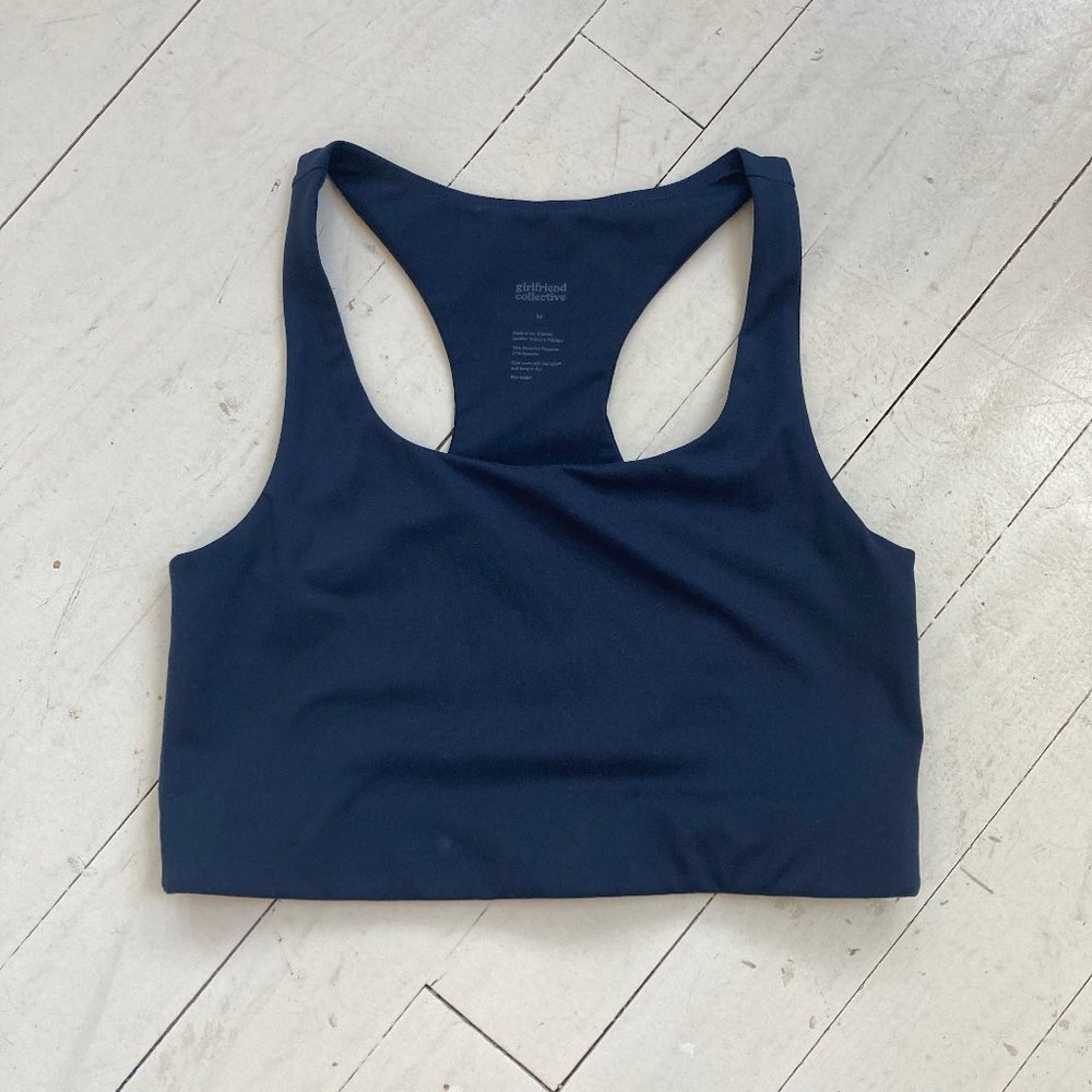 Girlfriend Collective Midnight Paloma Racerback Bra - Size M
